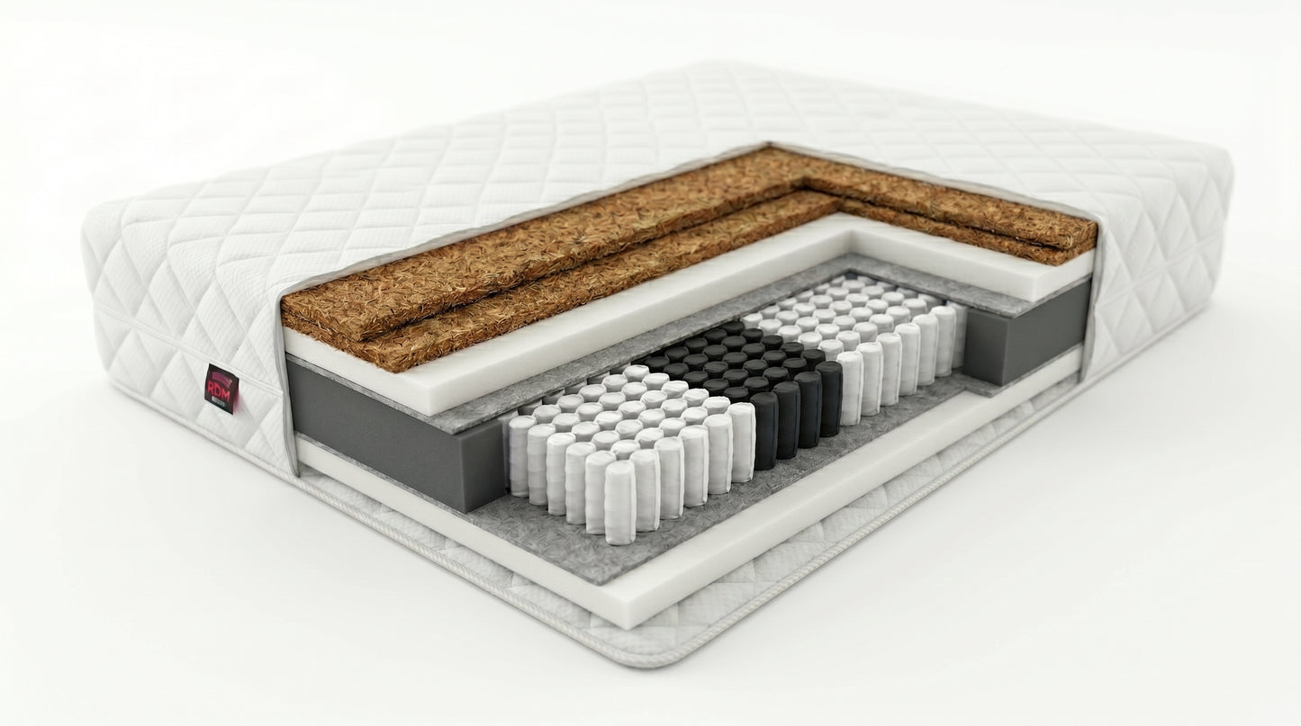 Materac Hybrydowy Multipocket GRAND TITAN H4/H5 2x KOKOS 25cm