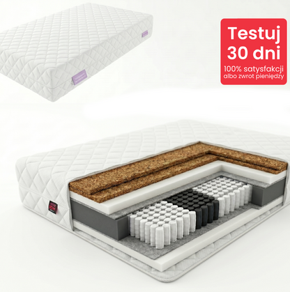 Materac Hybrydowy Multipocket GRAND TITAN H4/H5 2x KOKOS 25cm