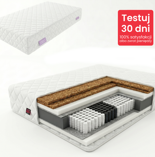 Materac Hybrydowy Multipocket GRAND TITAN H4/H5 2x KOKOS 25cm
