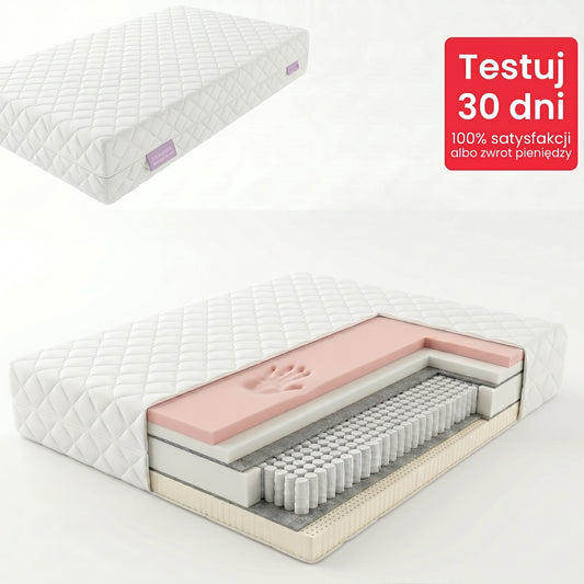 Materac Hybrydowy Multipocket Duo Med H3/H3 Lateks VISCO memory 24 cm